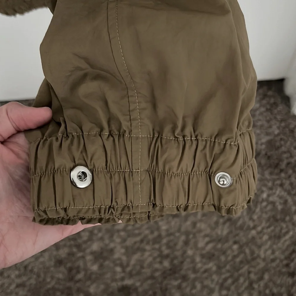 Ganni Olive Green Utility Jogger Pants - Picture 4 of 6